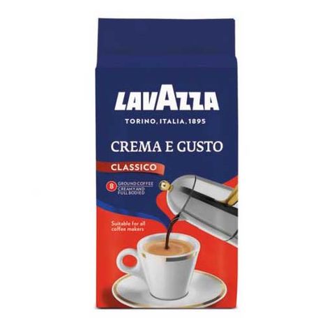 Lavazza Crema e Gusto mletá 250g vákuový obal